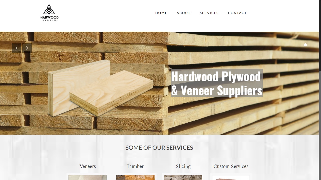 harwood lumber website created code abbotsford