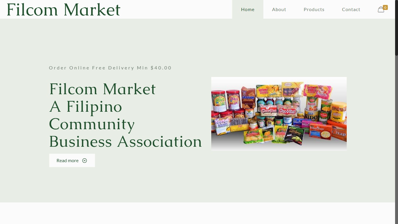 Website for filipino grocery store