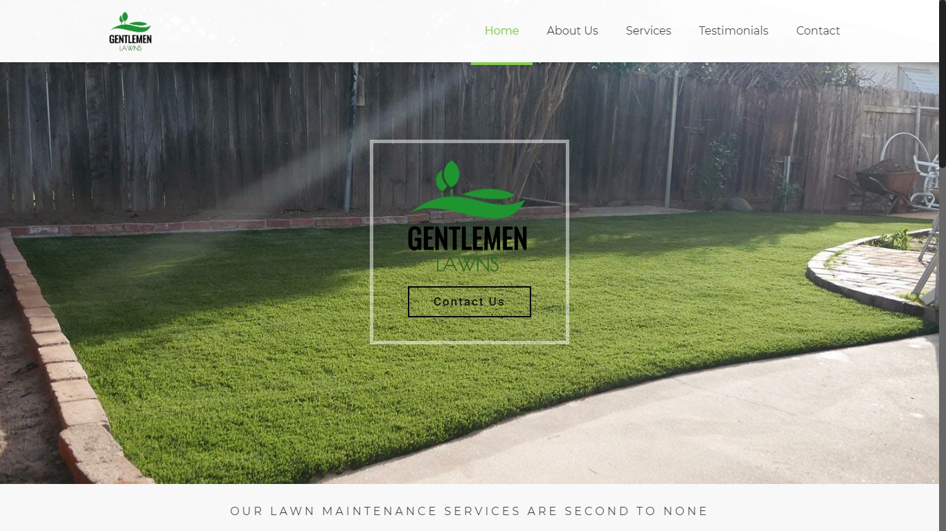 website for landscaping company