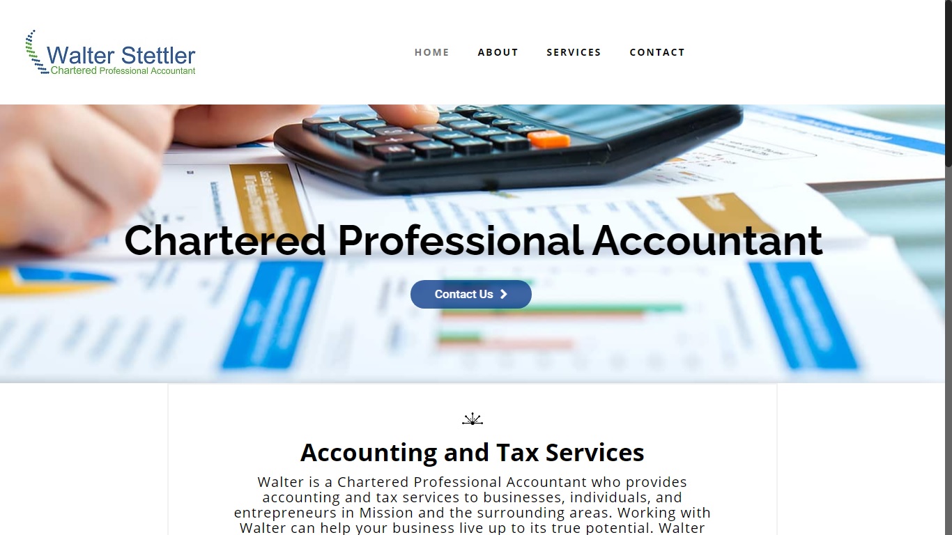 walter taxes website mission code website design