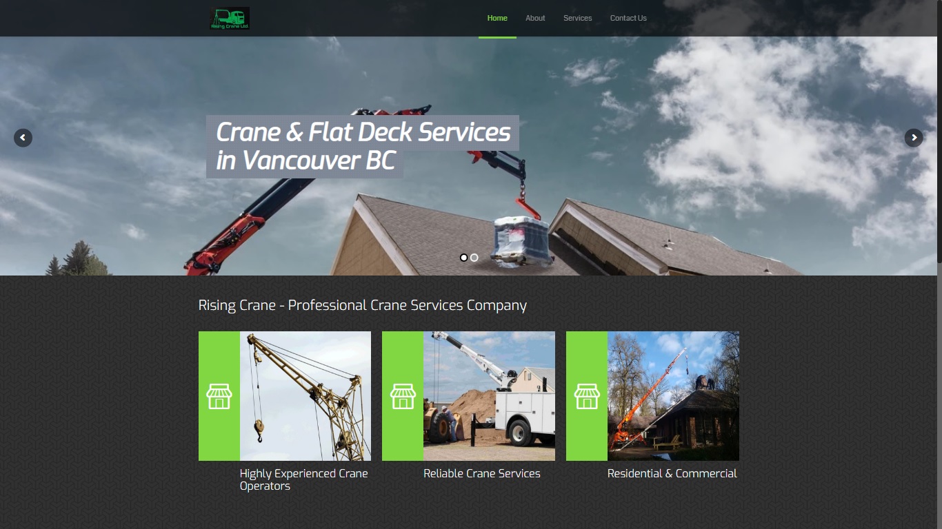 rising crane services vancouver abbotsford website